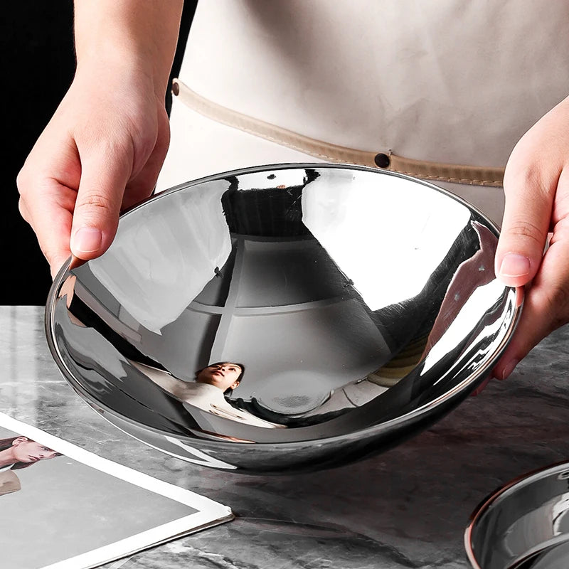ANTNX Stainless Steel Dishes and Tableware Set 7-Piece Set for Home and Commercial Creative Spherical Gift Box for Gift Giving ANTNX.COM