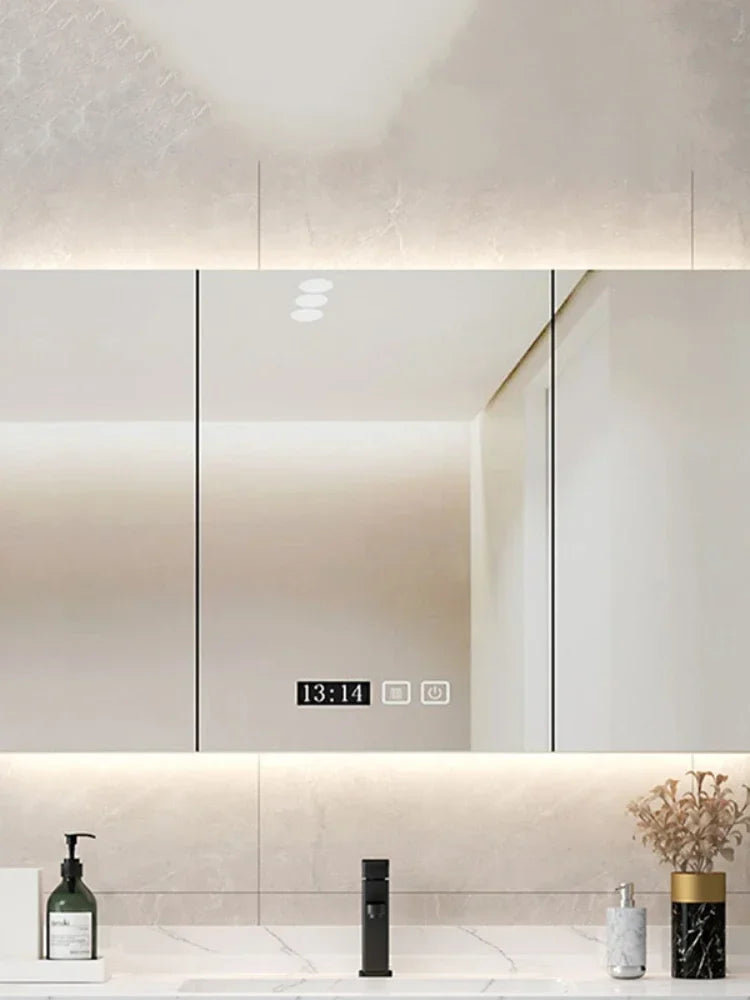 MMOOKA Wall Mounted Bathroom Cabinets Wall Mounted Mirror Aesthetic Vanity Bathroom Cabinet Smart Meubles De Salle De Bains Shelf