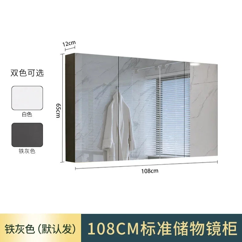 MMOOKA Wall Mounted Bathroom Cabinets Wall Mounted Mirror Aesthetic Vanity Bathroom Cabinet Smart Meubles De Salle De Bains Shelf