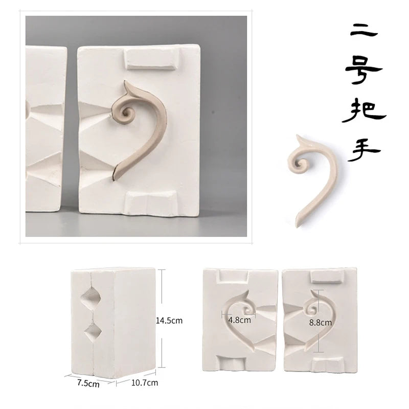 MMOOKA MMOOKA Ceramic Grouting Plaster Mold DIY Pottery Supplies Handmade Teapot/water Cup Handle Contour Sculpture Molding Auxiliary ToolsMMOOKA.COM
