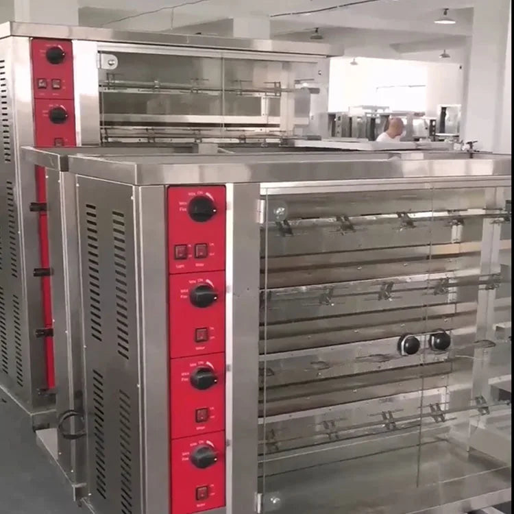 ANTNX best price vertical double door gas 2 to 8 rods commercial roasted chicken rotisseries machine chicken rotisserie oven ANTNX.COM