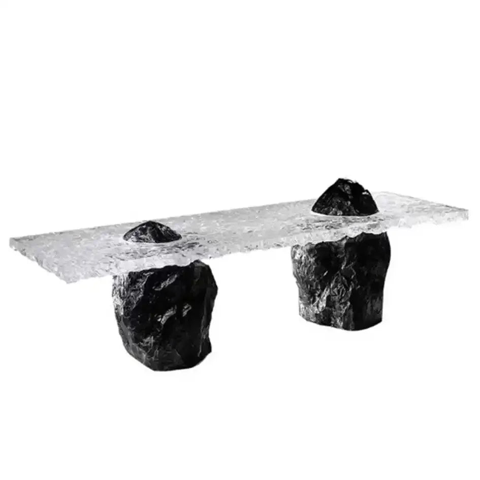 ANTNX Luxury Modern Coffee Table Organizer Aesthetic Transparent Coffee Table Minimalist Italian Standing Glass Meubles Furniture ANTNX.COM