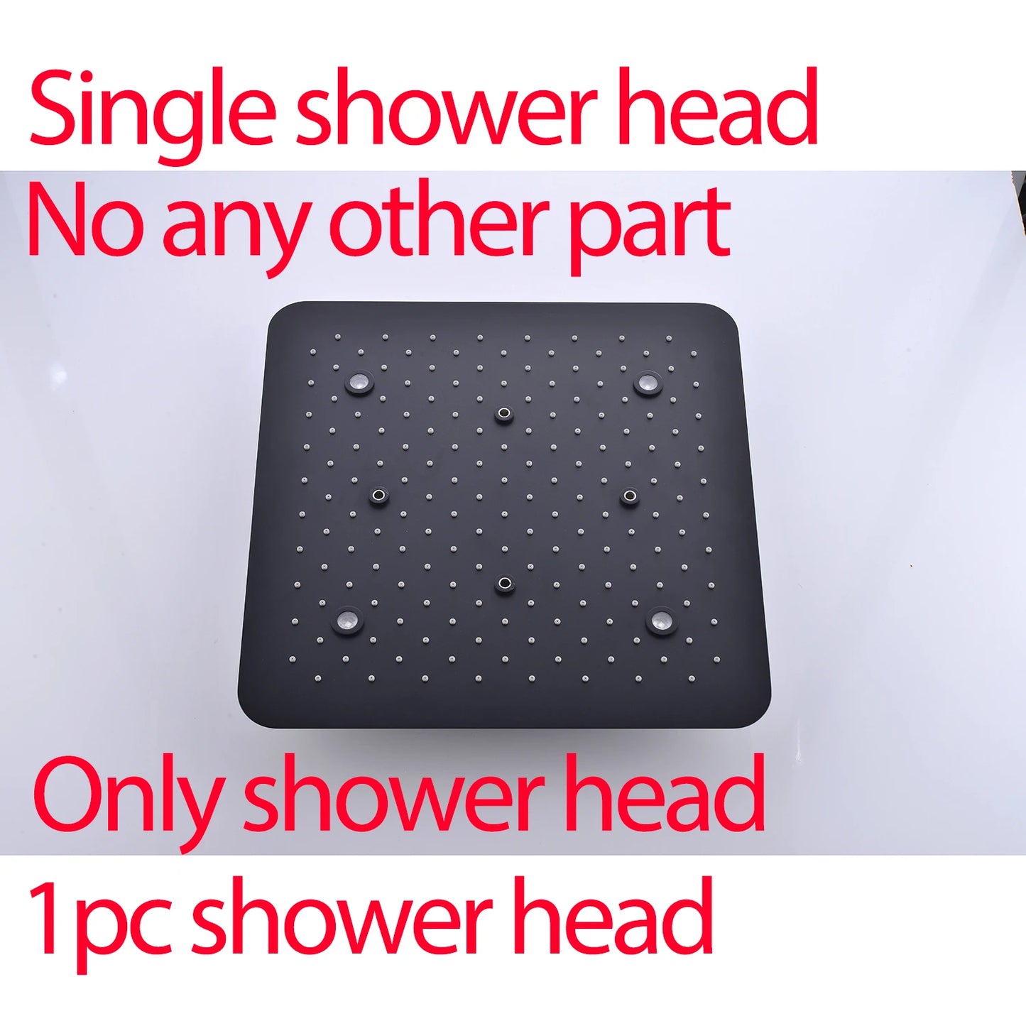 ANTNX Matt Black Surface Remote LED 20inch Square Shower Head Ultra Thin Panel Thermostatic Faucet Mixer System Rainfall Spray Set ANTNX.COM