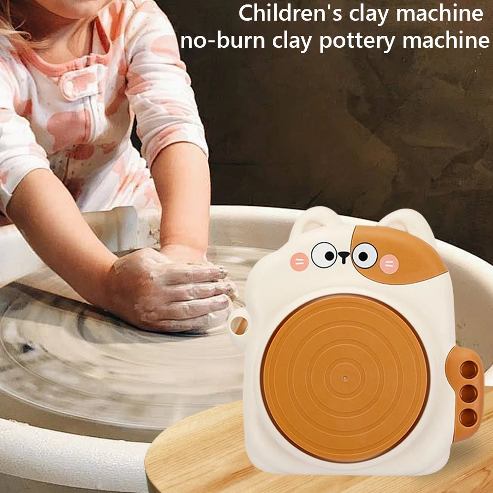 MMOOKA MMOOKA Kids Pottery Wheel Kit Electric Clay Wheel USB Powered Pottery Painting Art Kit Interactive Pottery Art Turntable for Boys GirlsMMOOKA.COM