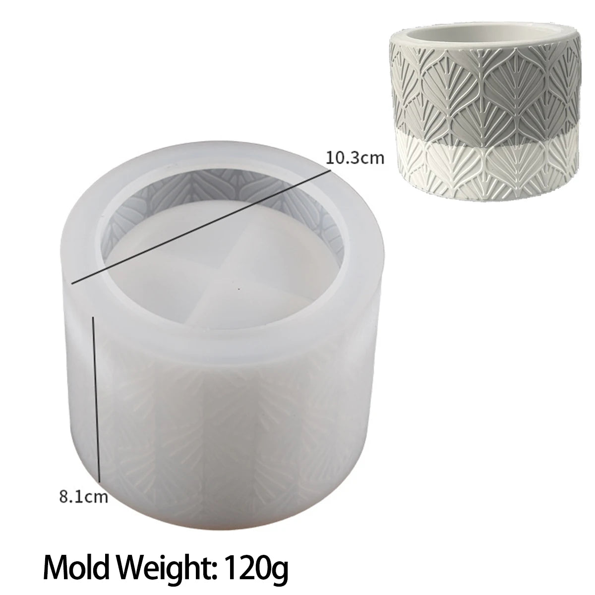 MMOOKA DIY Round Plaster Candle Cup Silicone Mold Flowerpot Storage Jar Cement Plaster Pottery Mould Concrete Making Crafts SuppliesMMOOKA.COM