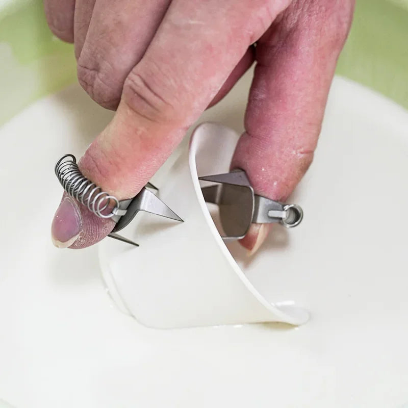 MMOOKA MMOOKA Pottery Glaze Tools Fingertip Dip Glaze Clip Stainless Steel Glaze Clip DIY Tea Cup Small Ceramic Coloring and Glazing ToolMMOOKA.COM