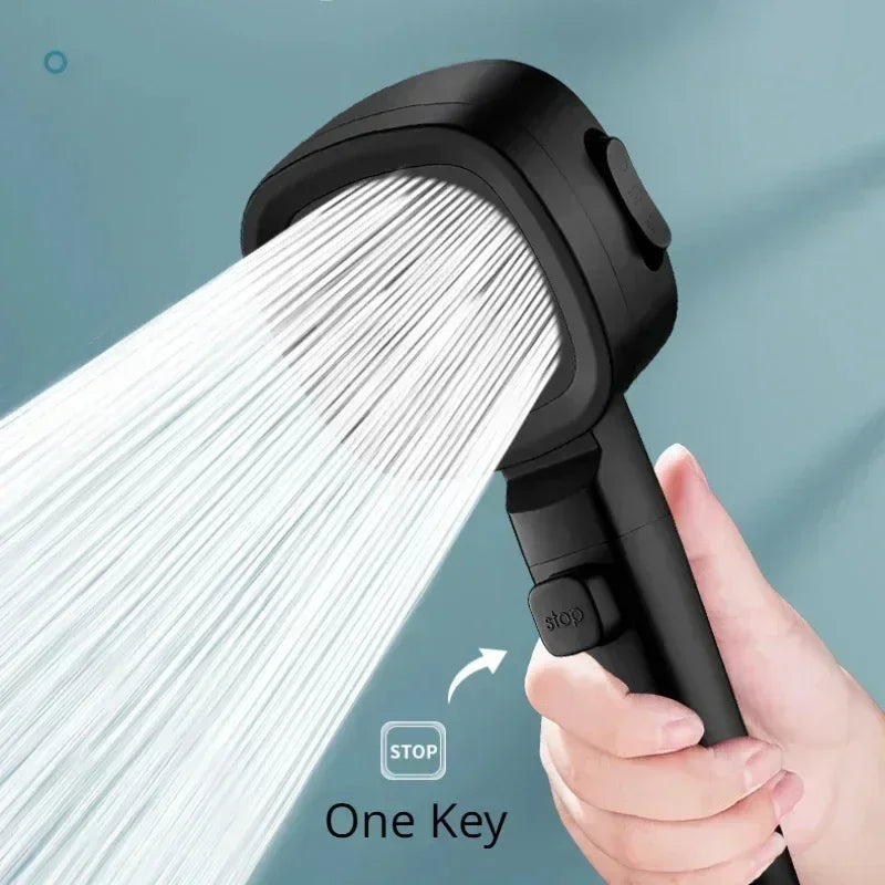 MMOOKA High Pressure Shower Head Water Saving 3-Modes Shower Heads Hanging Adjustable Water Massage Sprayer Bathroom 2025 New MMOOKA.COM