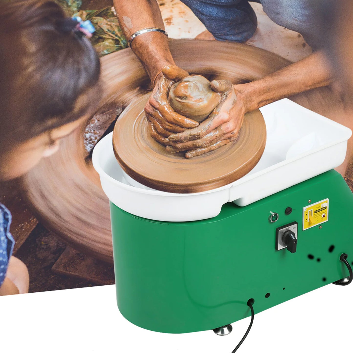 MMOOKA MMOOKA 350W 24cm Brushless Electric Pottery Wheel Machine for Student and Amateur Electric Clay Art Wheel Electric Clay Wheel MachineMMOOKA.COM