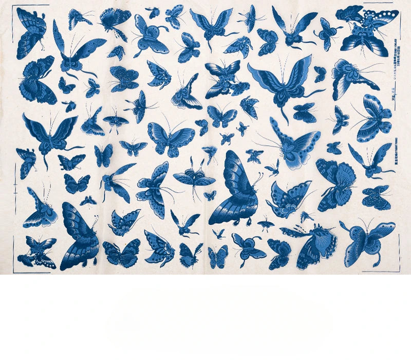 MMOOKA MMOOKA 1PC Pottery Ceramic Clay Transfer Paper Underglaze Flower Paper High Temperature Jingdezhen Traditional Decal Coloring ToolMMOOKA.COM