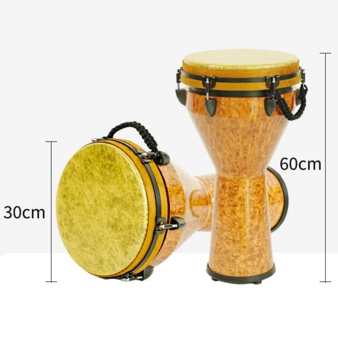 PVC Painted African Drum 12 Inch Beginners Practice Djembe Drums Professionally Playing Accompaniment Percussion Instruments