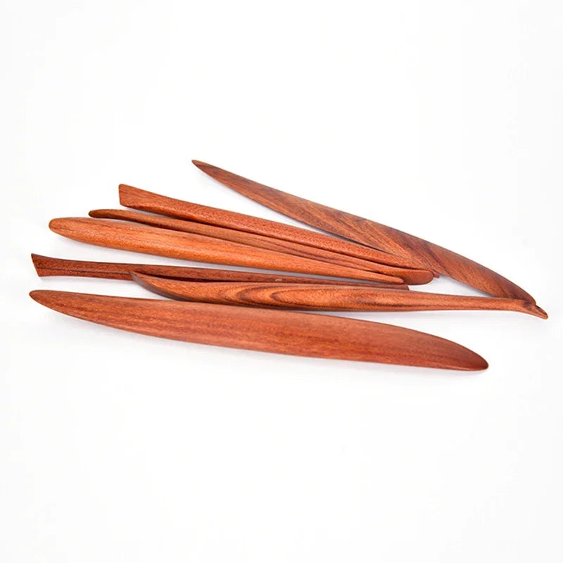 MMOOKA MMOOKA 7-piece Pottery Tools Carving Crafts Wooden Clay Sculpture Knives Pottery Sharpening Modeling Pottery Clay Ceramic ToolsMMOOKA.COM