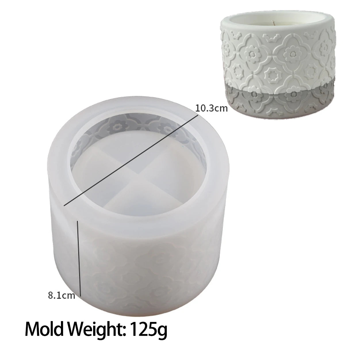 MMOOKA DIY Round Plaster Candle Cup Silicone Mold Flowerpot Storage Jar Cement Plaster Pottery Mould Concrete Making Crafts SuppliesMMOOKA.COM
