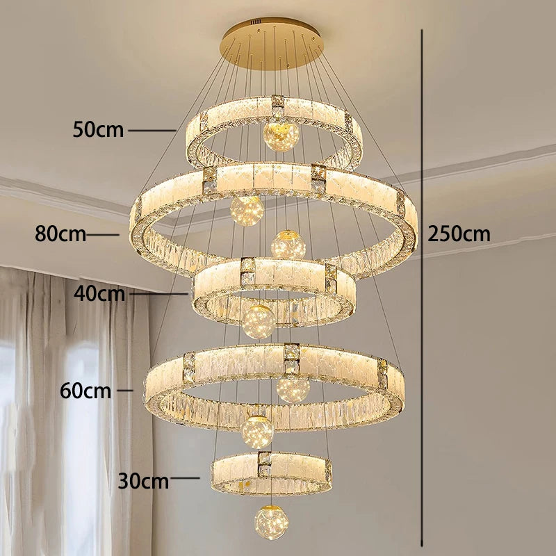 Modern home decoration crystal chandelier, stair Pendant lamp, living room Pendant lights, interior lighting