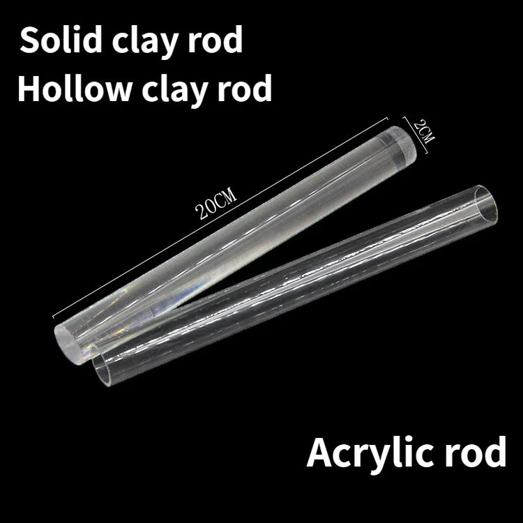 MMOOKA MMOOKA 20cm Solid Clay Acrylic Rolling Pin Slime Roller DIY Modelling Clay Tools Pottery porcelain Tool Handmade Art Craft AccessoriesMMOOKA.COM