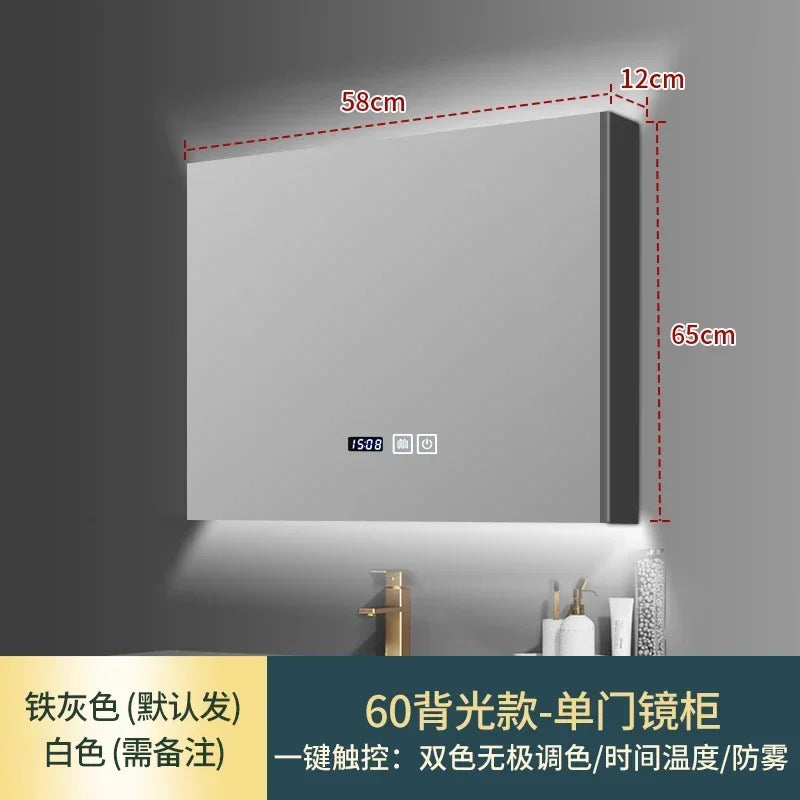 MMOOKA Wall Mounted Bathroom Cabinets Wall Mounted Mirror Aesthetic Vanity Bathroom Cabinet Smart Meubles De Salle De Bains Shelf