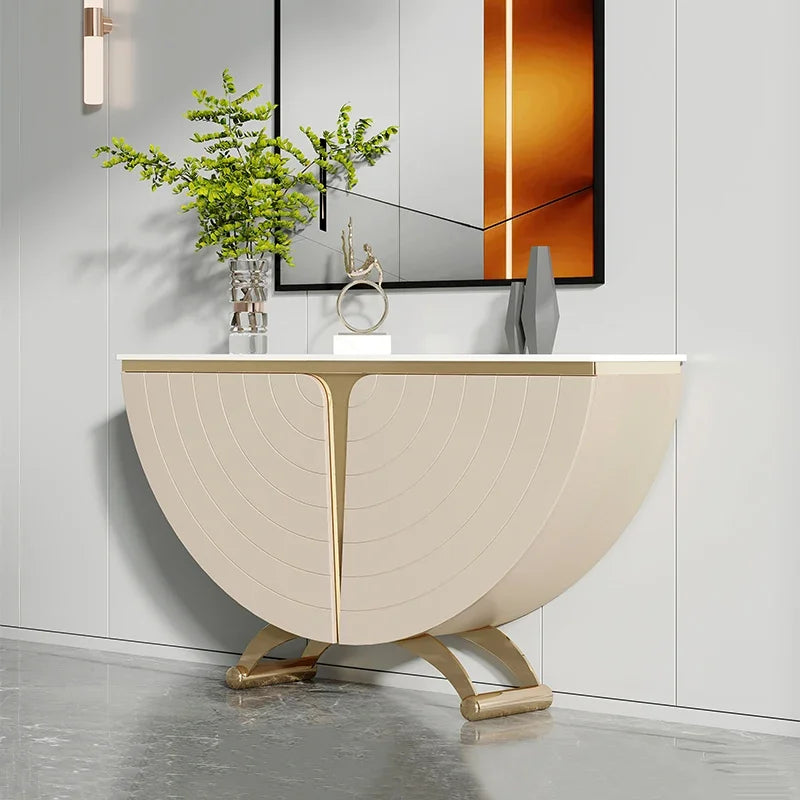 MMOOKA Light Luxury Minimalist Modern Minimalist Living Room Aisle Console Stone Plate