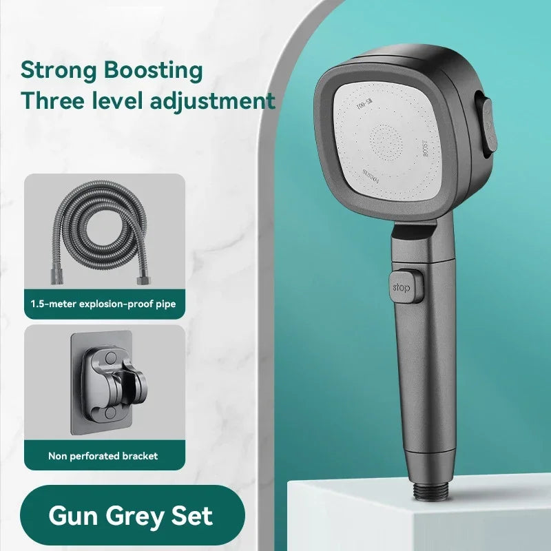 MMOOKA High Pressure Shower Head Water Saving 3-Modes Shower Heads Hanging Adjustable Water Massage Sprayer Bathroom 2025 New MMOOKA.COM