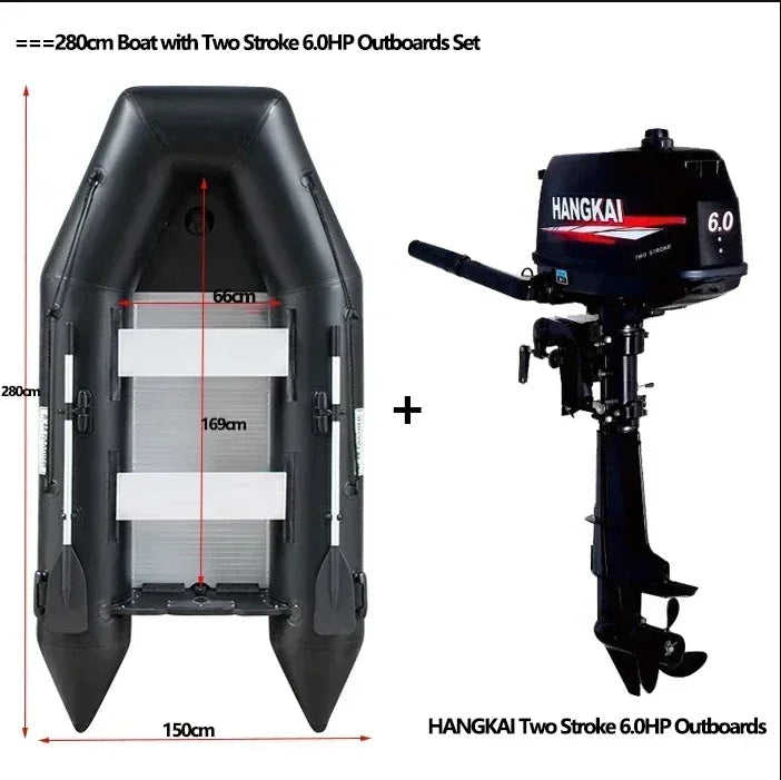 MMOOKA 2.3~3.8m Inflatable Boat with Alloy Bottoms Set 1.2mm Thicken PVC Assault Boat V Shape Keel Boat Bottoms LUYA Fishing Boats Set