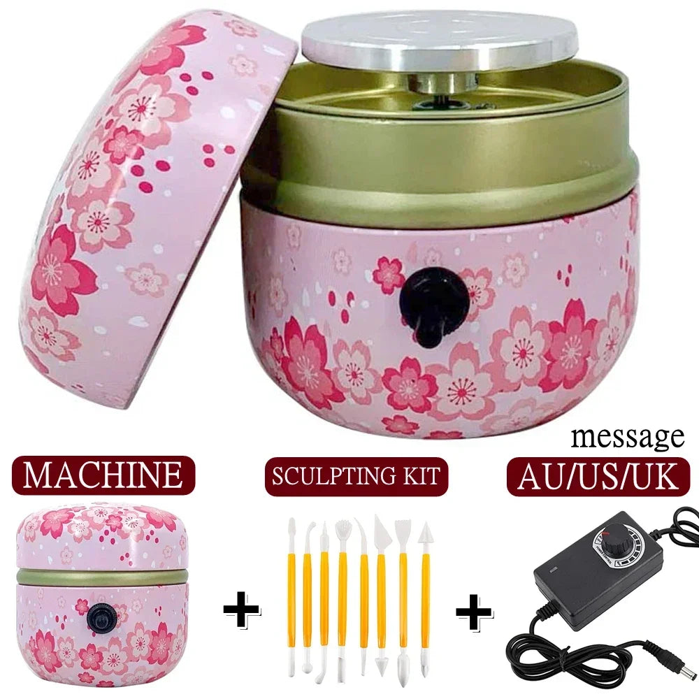 MMOOKA MMOOKA Mini Pottery Wheel with Clay Sculpting Tools, Adjustable Speed Electric Pottery Machine for Ceramic Art Crafts Pottery TurntableMMOOKA.COM