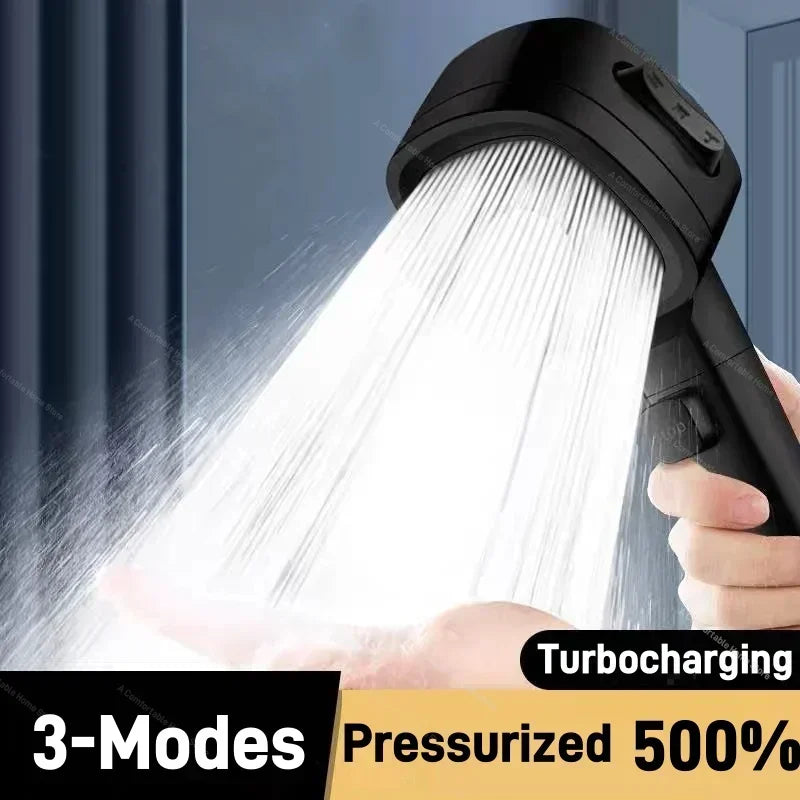MMOOKA High Pressure Shower Head Water Saving 3-Modes Shower Heads Hanging Adjustable Water Massage Sprayer Bathroom 2025 New MMOOKA.COM
