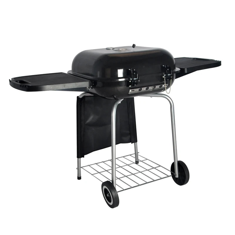 SEJR Outdoor 22 inch Black Porcelain Portable Charcoal Grill BBQ Barbecue