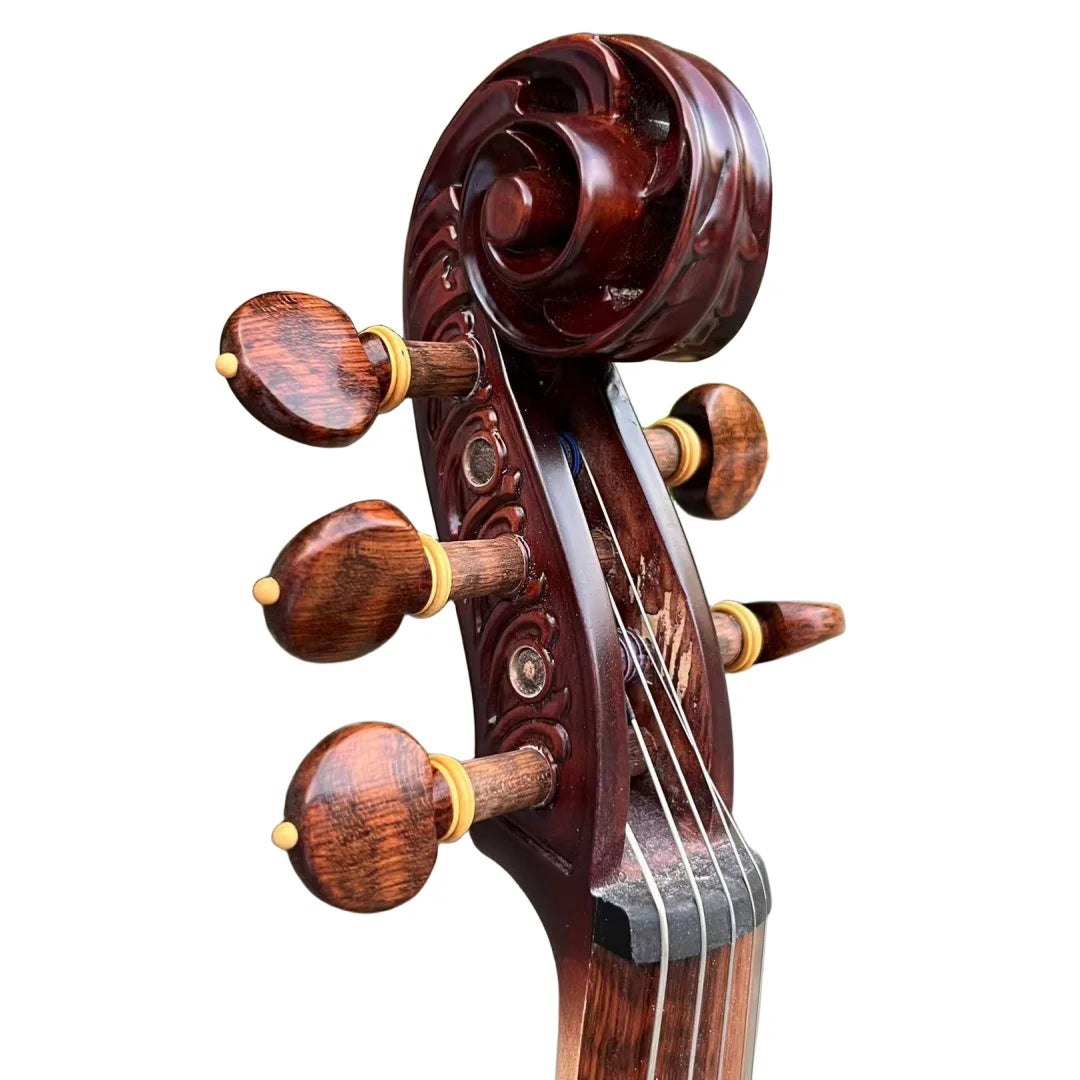 MMOOKA SONG Master 5 string Violin 4/4,Bird's eye wood Shell Purfling,Great sound #15780