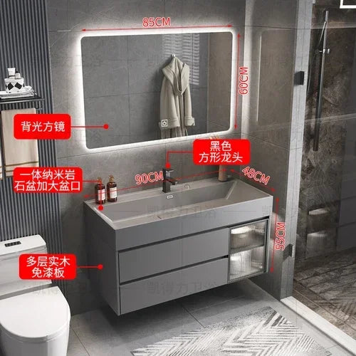 MMOOKA Multipurpose Narrow Bathroom Cabinets Makeup Organizer Makeup Bathroom Cabinets Mirror with Light Banheiro Furniture YX50BC