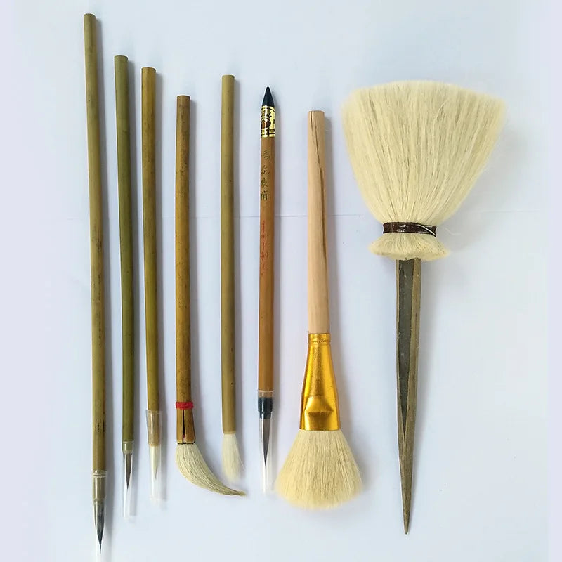 MMOOKA MMOOKA Pottery Brush Set 8 Pieces Ceramic Painting Tools, Painted Hook Lines, Sweeping Dust and Moisture Professional Art Studio SupplyMMOOKA.COM