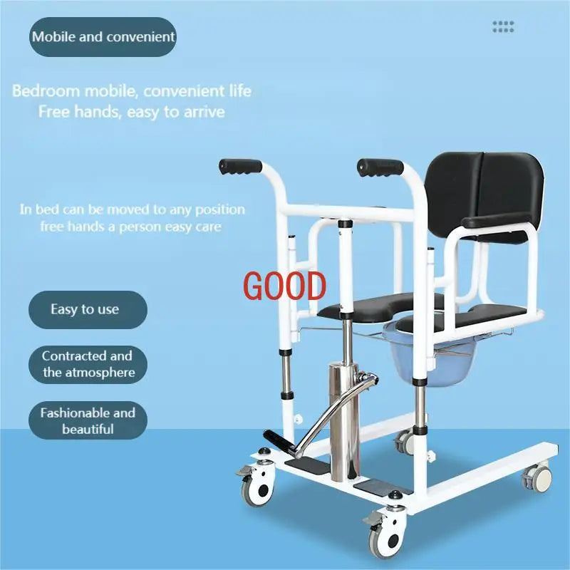 MMOOKA Hydraulic Lift Elderly Patient Home Equipment Multifunctional Disabled Bathing Toilet Transfer Chair Max Load-bearing 150kg
