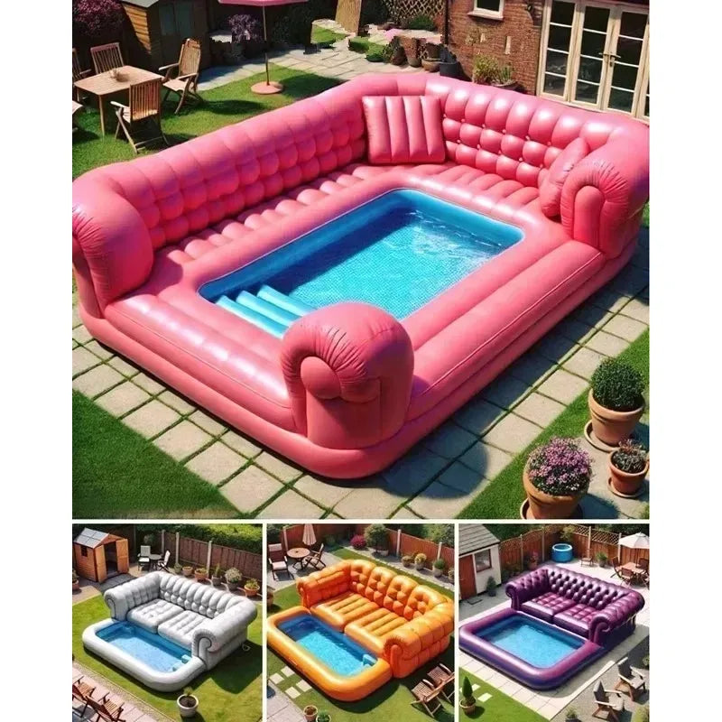 ANTNX Large Inflatable Sofa Pool Inflatable Swimming Pool for Outdoor and Indoor Relaxation Water Resistant Durable Design ANTNX.COM