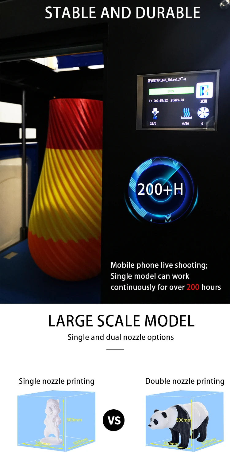 Industrial Grade 3D Printer, Maximum Printing Size 500 * 500 * 500mm, Box Type Fully Enclosed Professional 3D Printer