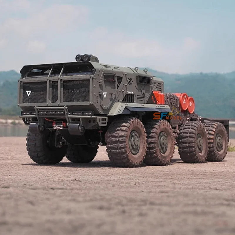 ANTNX ST10X Rc 1/10 Truck 8x8 RC Car Metal Model with Light and Sound System Remote Control Military Truck Buggy Model Adult Toys ANTNX.COM