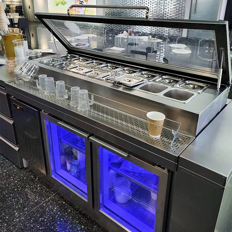 ANTNX 60 Inches 2 Door Mega Top Sandwich Prep Table Refrigerator -Refrigerated Salad Prep Station Counter Table ANTNX.COM