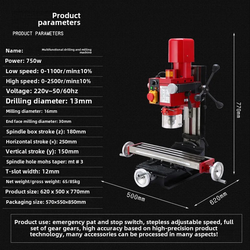 ANTNX 9512 Benchtop Drill, Small 220V High Precision Industrial Grade ANTNX.COM