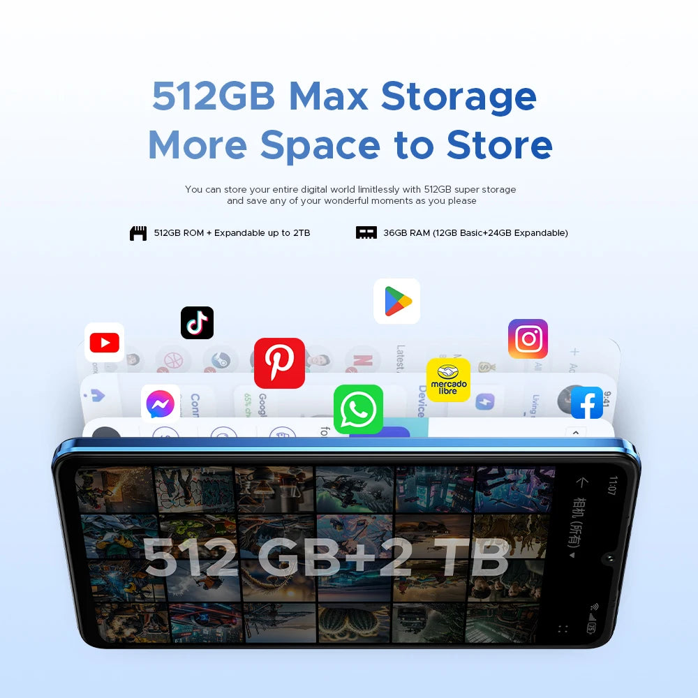 MMOOKA DOOGEE Note59 Pro+ 5G Smartphone Android 15 Global Version 6250mAh Battery 6.75'' 120Hz Display 12GB 512GB Mobile Phone NFC