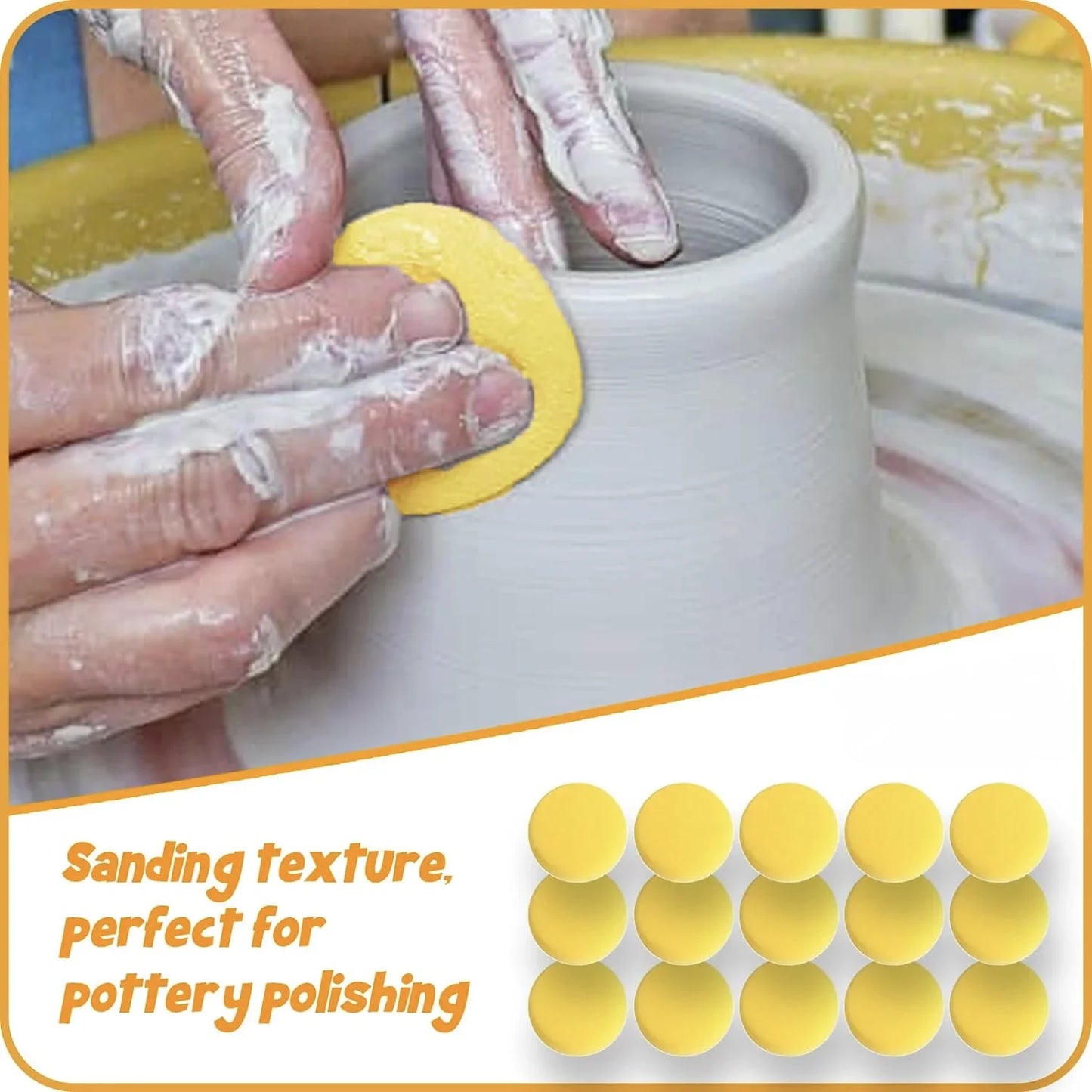 MMOOKA MMOOKA 10/20Pcs/Pack Round Shape Ceramic Sponge Throwing Water Absorbing Foam Pottery Sculpture Clay Foam Cleaning Clays Painting ToolsMMOOKA.COM