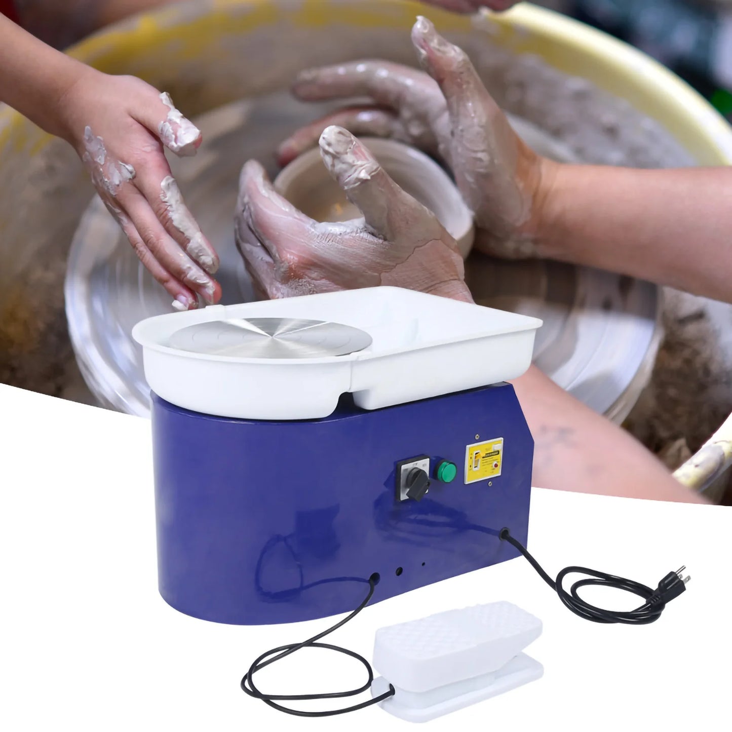 MMOOKA MMOOKA 350W 24cm Brushless Electric Pottery Wheel Machine for Student and Amateur Electric Clay Wheel Machine Electric Clay Art WheelMMOOKA.COM