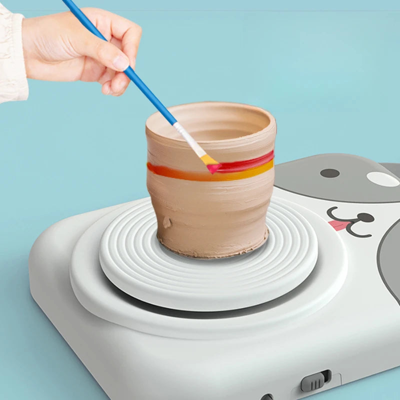MMOOKA MMOOKA Cute Pet Pottery Machine Toy Children's Handmade DIY Electric Non Burning Clay Pulling Tool Set Anti Drop Material WearMMOOKA.COM