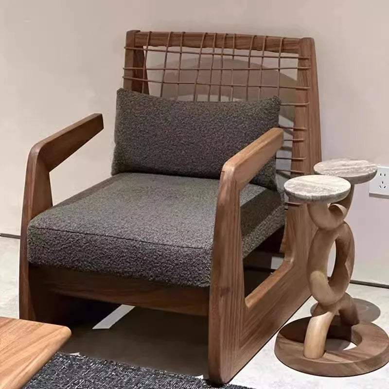 ANTNX Salon Balcony Living Room Chairs Relax Modern Individual Wooden Living Room Chairs Comfortable Lazy Sillon Postmodern Furniture ANTNX.COM