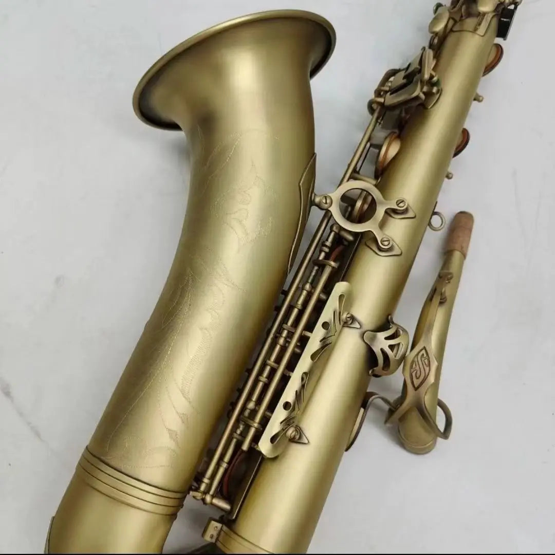 Mindiabair Tenor Saxophone Reference STS-R54 Antique Copper Plated E-flat Professional Musical Instrument With Mouthpiece