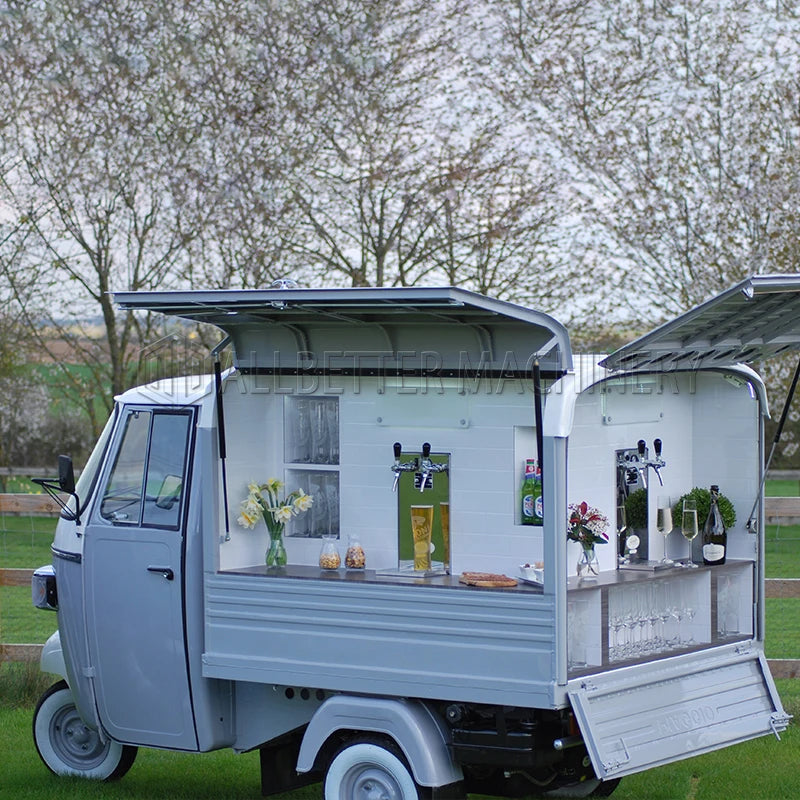 ANTNX Allbetter Mobile Motorcycle Food Truck with Full Kitchen Coffee Kiosk Street Food Cart Tuk Tuk Beer Bar Food Truck for Sale ANTNX.COM