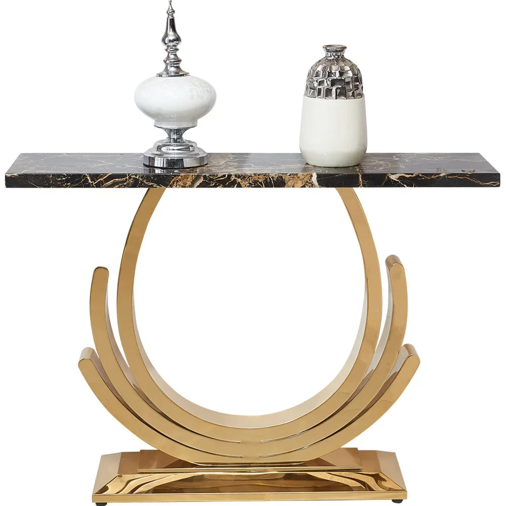 MMOOKA Light Luxury Stainless Steel Hallway Cabinet Marble Corridor Aisle Home Narrow against the Wall