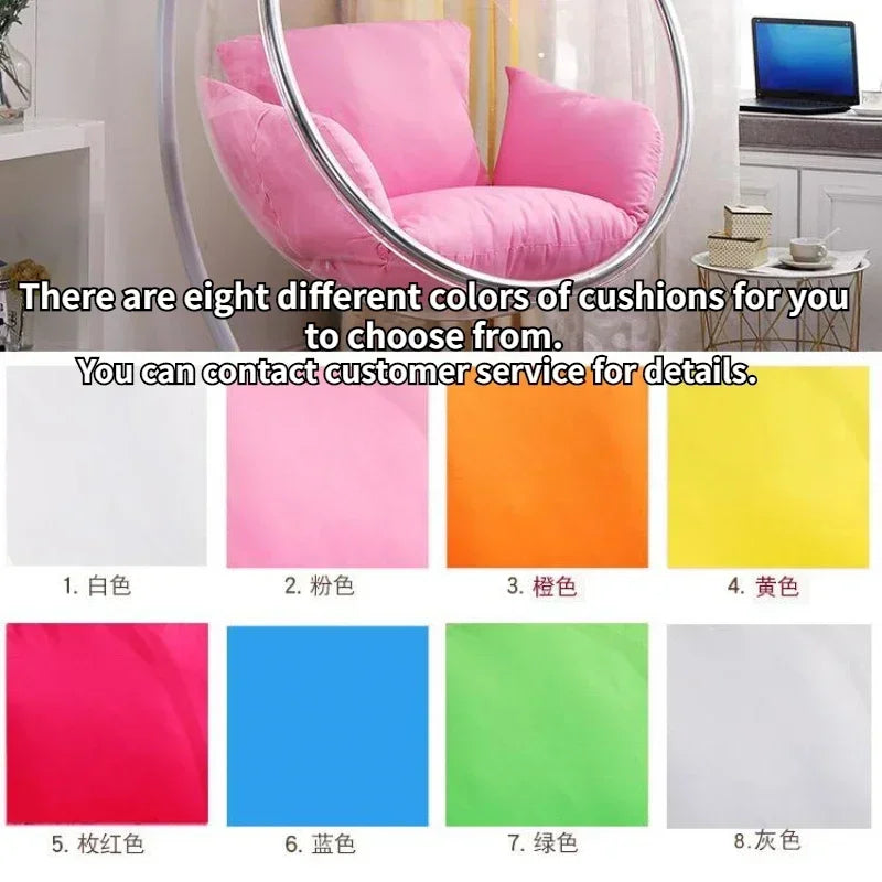 MMOOKA Hanging Ball Space Chair Glass Ball Indoor Single Hanging Chair Hanging Basket Outdoor Swing Home Stay Transparent Bubble Chair