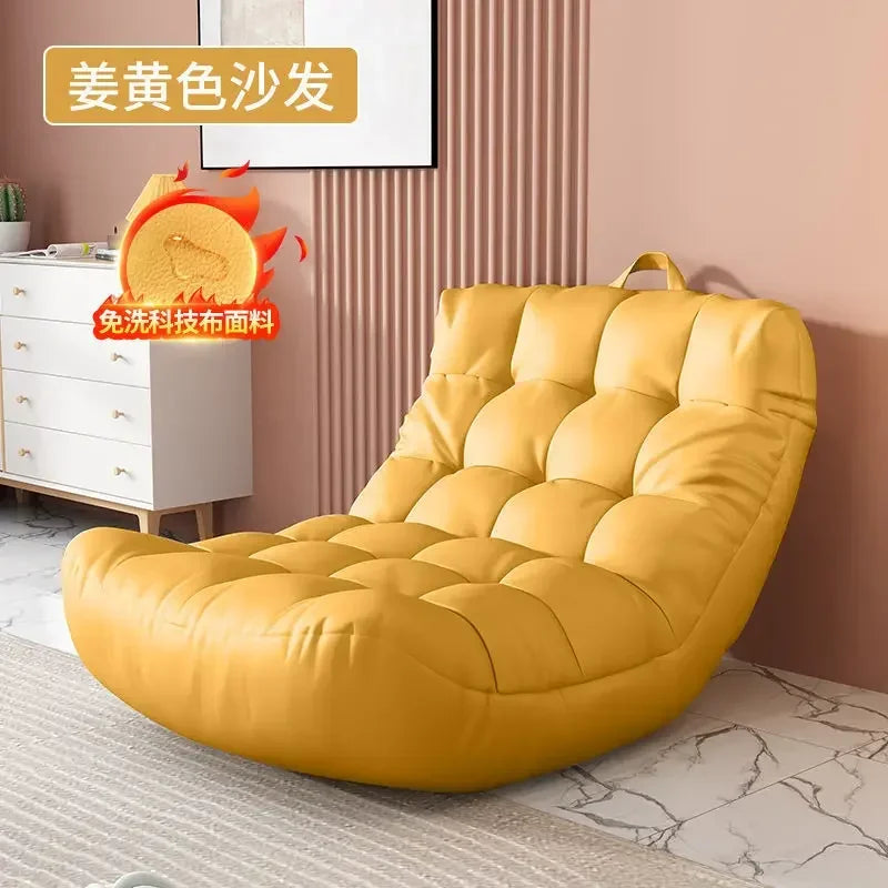 MMOOKA Lazy Sofa Bedroom Balcony Bay Window Tatami Caterpillar Bean Bag Sofa Chair Foldable Floor Adjustable Lounge Sofa