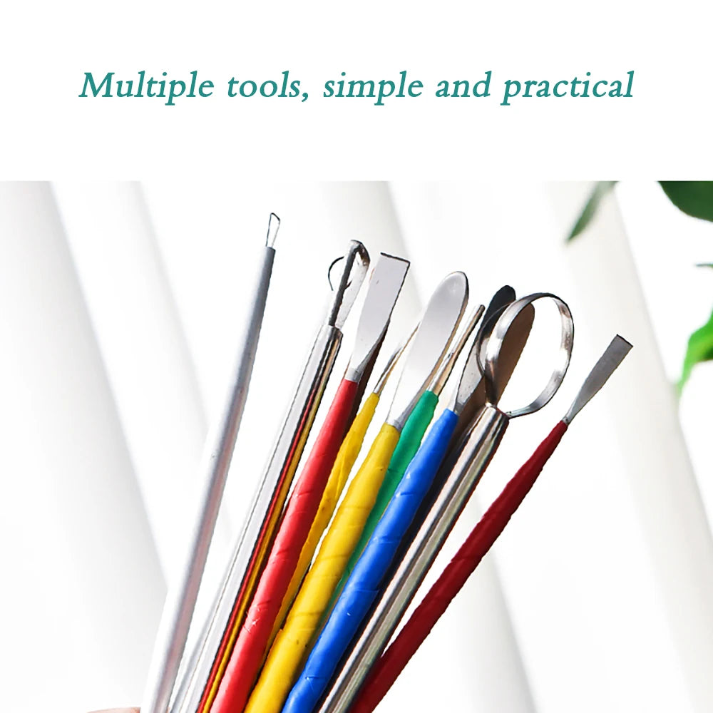MMOOKA MMOOKA 13Pcs High-Quality Stainless Steel Clay Sculpture Tool Set for Pottery Ceramic Shaping Knives Clay Smoothing & Indentation ToolsMMOOKA.COM