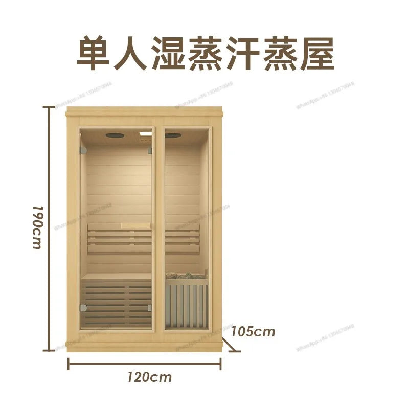 Sauna room, household sweat steaming room, sauna room, far infrared whole body physical therapy, dry and wet steam sweat steamin