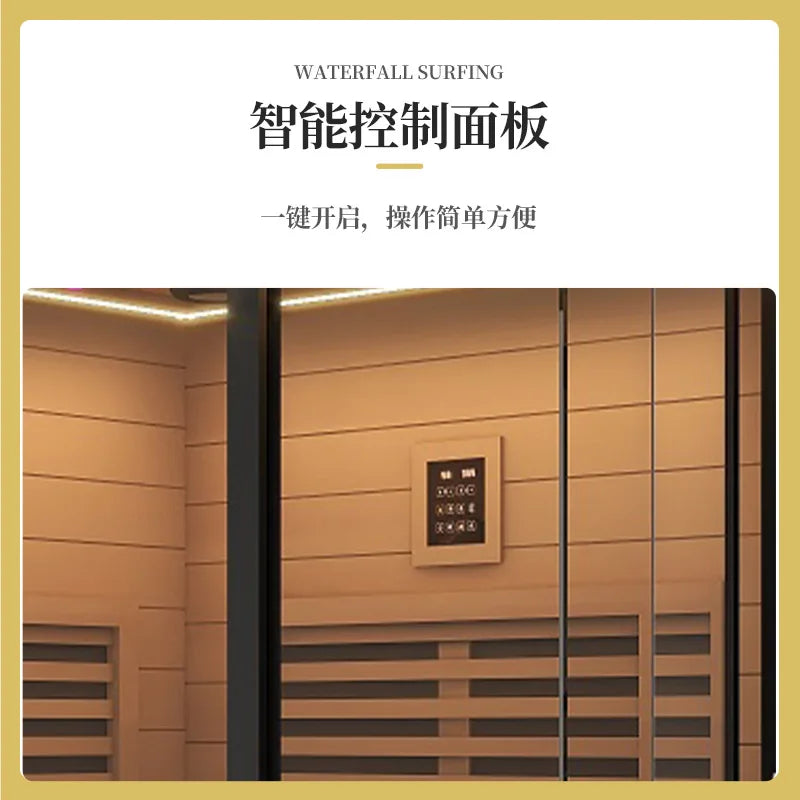 Sauna room, household whole body detoxification, light wave, far-infrared sweat steaming room installation, construction, and in