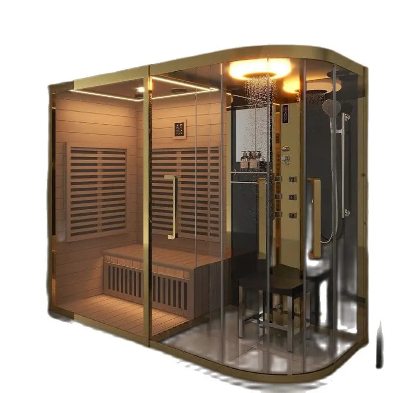 Sauna room, household whole body detoxification, light wave, far-infrared sweat steaming room installation, construction, and in