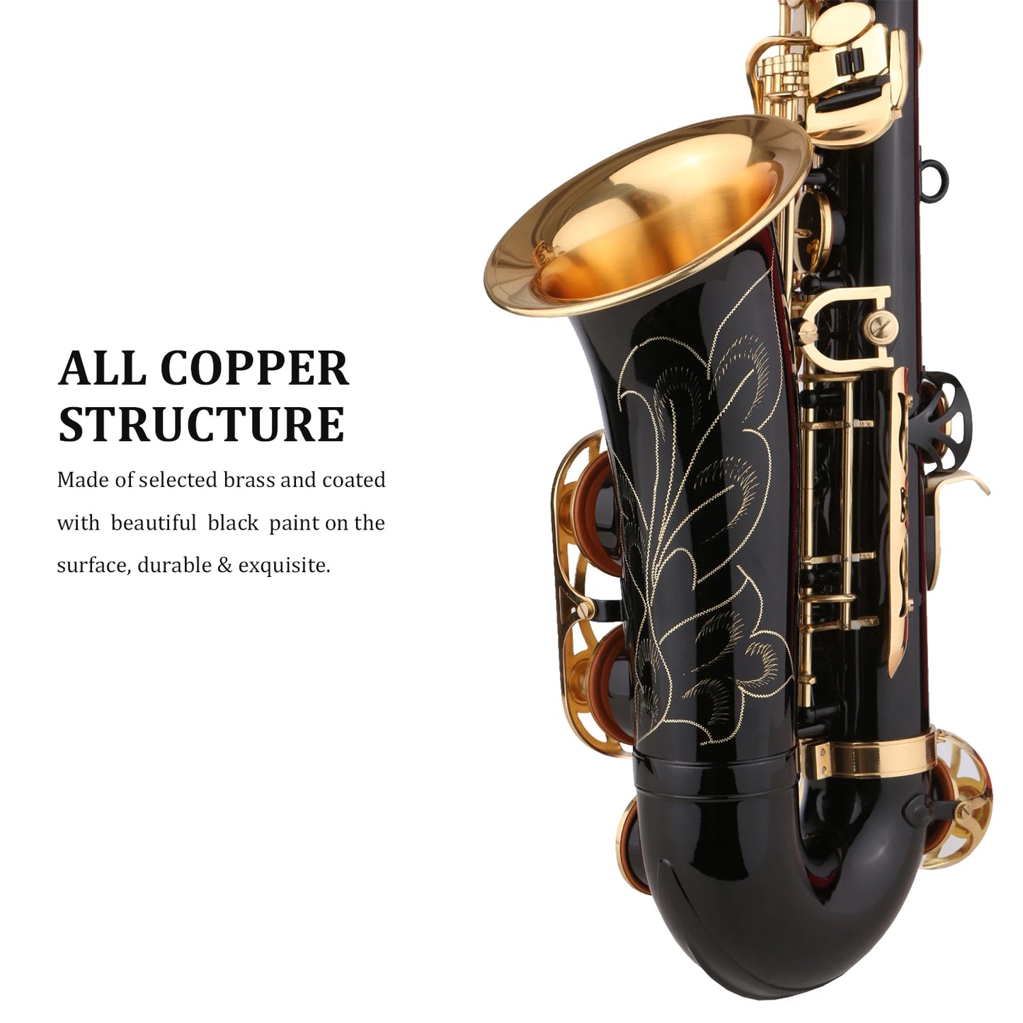MMOOKA Saxophone Black Paint E-flat Sax Brass Eb Alto saxophone alto sax With Saxophone mouthpiece wind instrument musical instruments
