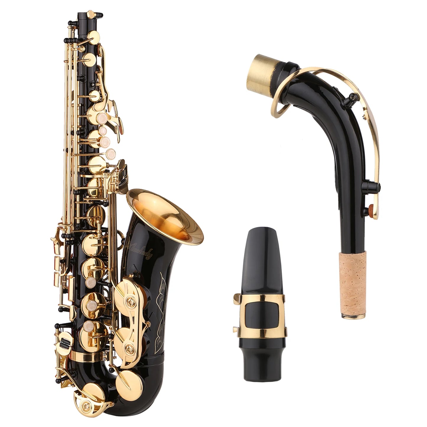 MMOOKA Saxophone Black Paint E-flat Sax Brass Eb Alto saxophone alto sax With Saxophone mouthpiece wind instrument musical instruments
